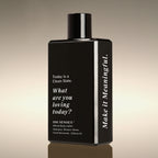 Fresh Nectarine Clean Slate Body Lather bottle angled to show “What are you loving today?” on the front and “Make it Meaningful” on the side.