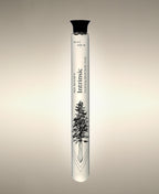 Intrinsic Green Tea glass Cylinder Soak with evergreen illustration.