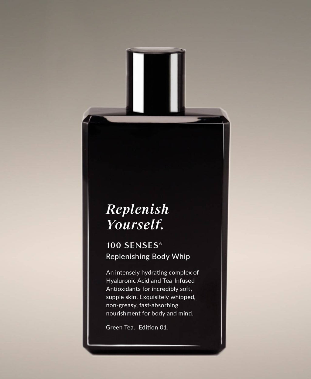 Replenish Yourself Body Whip in Green Tea, shown from the front.