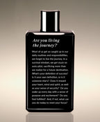 Back of the Replenish Yourself Body Whip Green Tea, with the message “Are you living the journey?”