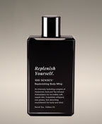 Front of the Replenish Yourself Body Whip bottle in Neroli Tea.