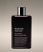 Front of the Replenish Yourself Body Whip bottle in Green Tea.