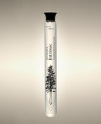 Intrinsic Green Tea glass Foaming Cylinder Soak with tree illustration.